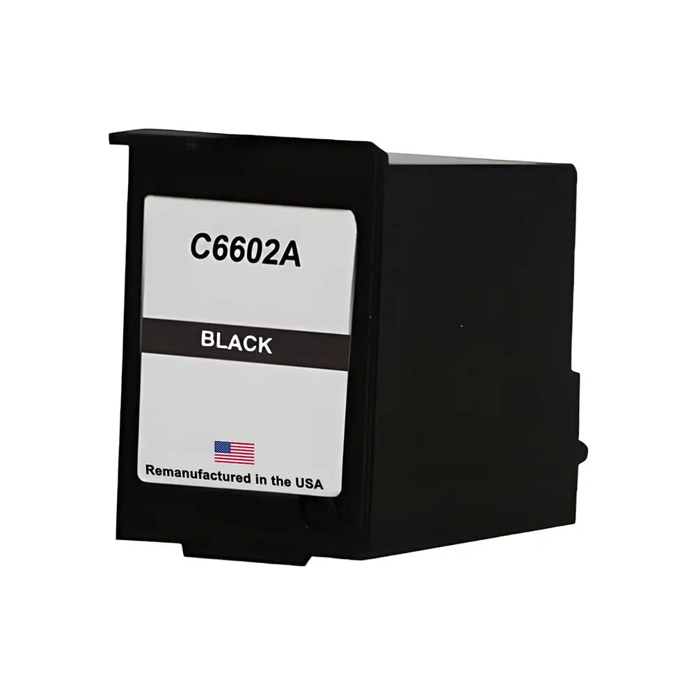 U.S. Remanufactured for HP (C6602A) Black Ink Cartridge
