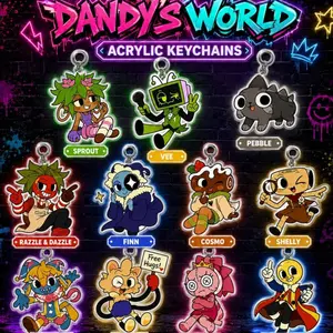 Dandy's World Acrylic Keychain | Sprout/Vee/Pebble/Razzle Dazzle/Finn/Cosmo/Shelly/Toodles/Goob/Scraps/Brightney Roblox Game Keychains