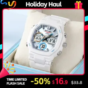 SKMEI Casual Stylish Dual-Display Electronic Watch for Students — Multifunctional Timing, Stopwatch, Calendar Alarm, Week Display, Children's New Year Gift Fashion Watch, Casual Watch