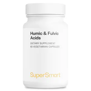 SuperSmart - Humic and Fulvic Acid Supplement 300mg per Day (Patented & High Strength) - Fulvic Humic Mineral Blend | Non-GMO & Gluten Free - 60 Vegetarian Capsules