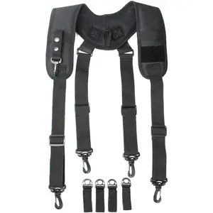 Tool Belt Suspenders, Work Belt Suspender with 4 Loops Attachment, Construction Suspender for Carpenter, Electrician, Framer