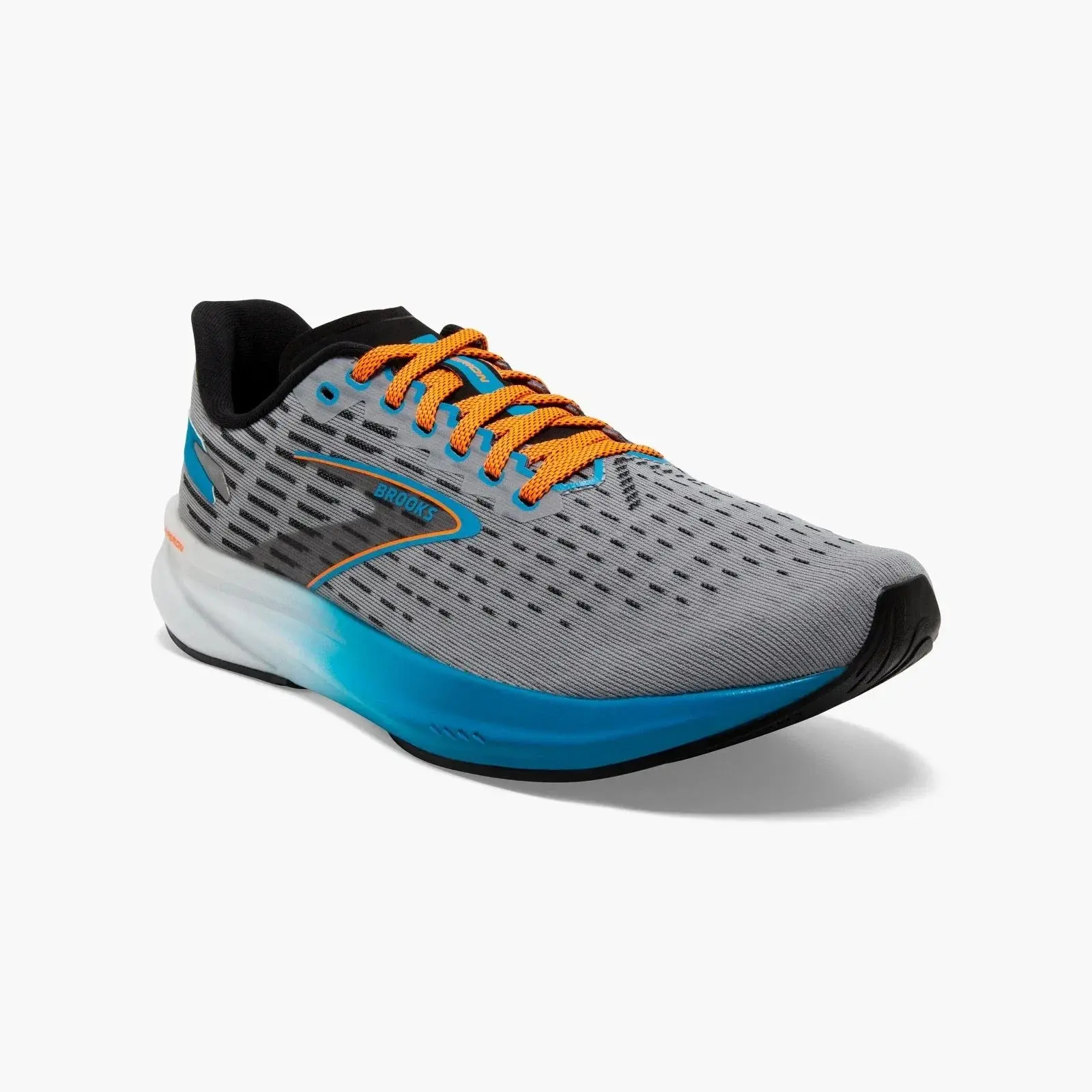 Brooks Hyperion Running Shoe in Gray/Atomic Blue | Men's