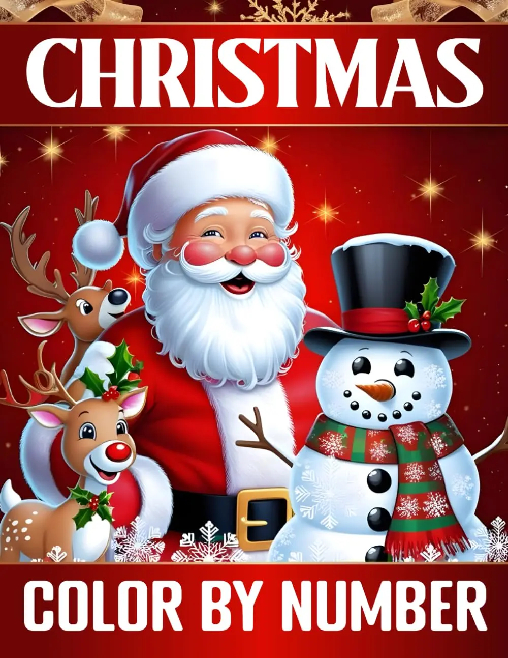 Christmas Color by Number Coloring Book for Kids: Christmas Color By Number Coloring Book 100 Large Print Holiday Designs