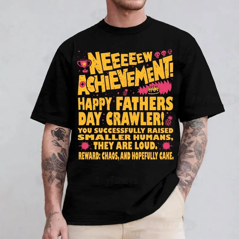 Dungeon Crawler Carl Fathers Day Comfort Colors Unisex Shirt, Dad Achievement Tee, DCC Fan Shirts, Funny LitRPG Dad Gift, Booktok tee