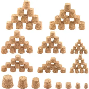 120 count 8 Sizes Wooden Tapered Cork Plug Assortment Set Soft   Bottle Corks Stoppers Replacement for  And