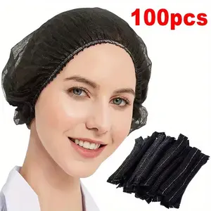 Disposable Hair Net, 100pcs Multifunctional Disposable Hair Cap, Heatless Hair Styling Tools for Women & Men, Hair Accessories for Daily Use, Shower
