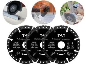 3PCS 4.5"(115MM) Diamond Multi-purpose Cutting Wheel for Marble, Quartz, Stone, Tile, Metal, Plastic Angle Grinder Cutting Saw Blades Metalworking Abrasive Disc