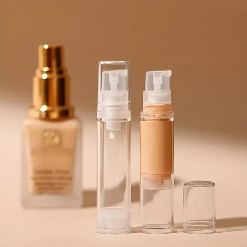 Airless Pump Bottles Lotion Dispenser Bottle Travel Cream Pump Bottles Vacuum Pump Bottle Refillable For Liquid Foundation 5ml 10ml 15ml