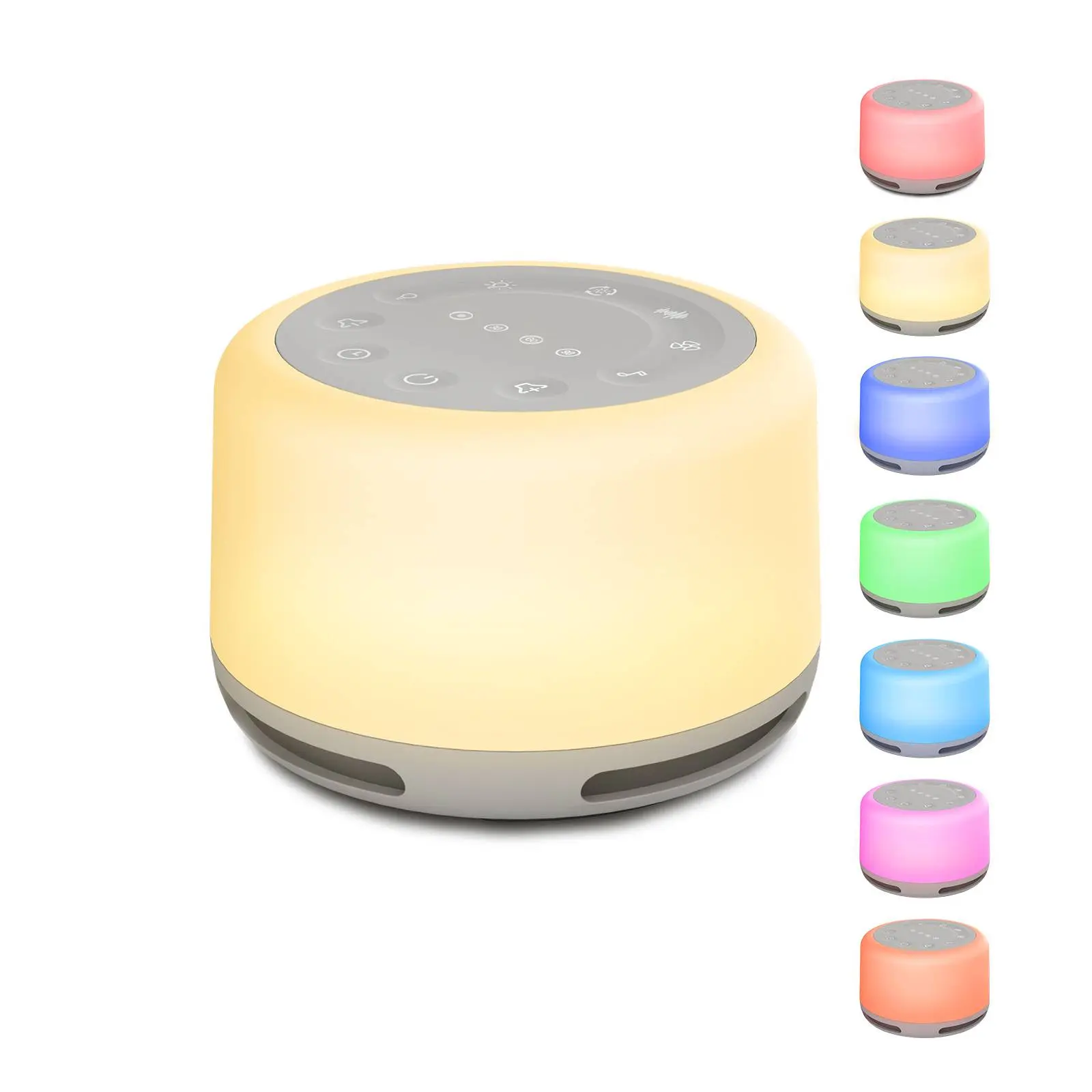 Vaydeer White Noise Sound Machine - Portable Sound Machine for Adults, Sound Machine for Sleep, with Bluetooth Function,24 Soothing Sounds,7 Colors Light, Timer, White Noise Machine for Sleeping Office Privacy Home Gift, Christmas present