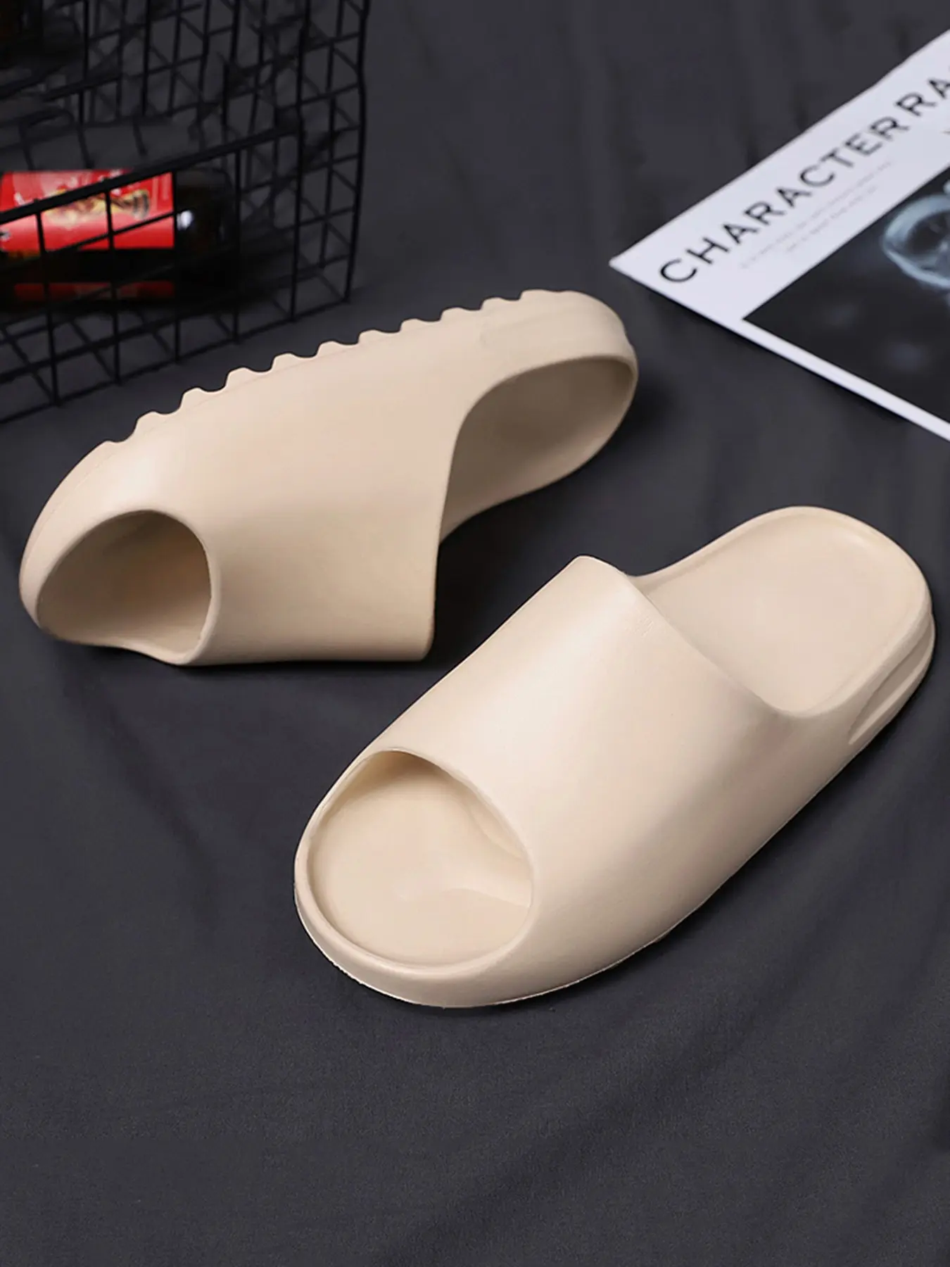 Fashion Solid Color Unisex Non Slip Slippers Slide for Men and Women, Couples' Home Bedroom Beach Sandals, Casual Slippers Shoes, Thick Sole Anti-Slip Eva Material, All Seasons, Footwear
