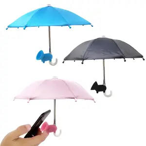 3 Pcs Phone Umbrella Cell, Phone Umbrella for Sun Shad with Suction Cup Stand, Outdoor Sun Phone Umbrella Mobile Holder for Phone with Adjustable Piggy Suction Cup Phone Cell Sunshade Accessories Plastic