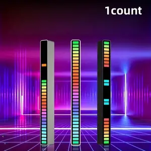 RGB Music Sync Rhythm Lamp Creative Led Effects Rechargeable Lighting Light Up Electronic with USB Rechargeable Feature, Perfect for Car, Desk, Gaming, Bedroom Decor, Party & Wedding Decorations, Home Decor Light, Music Sync Lights