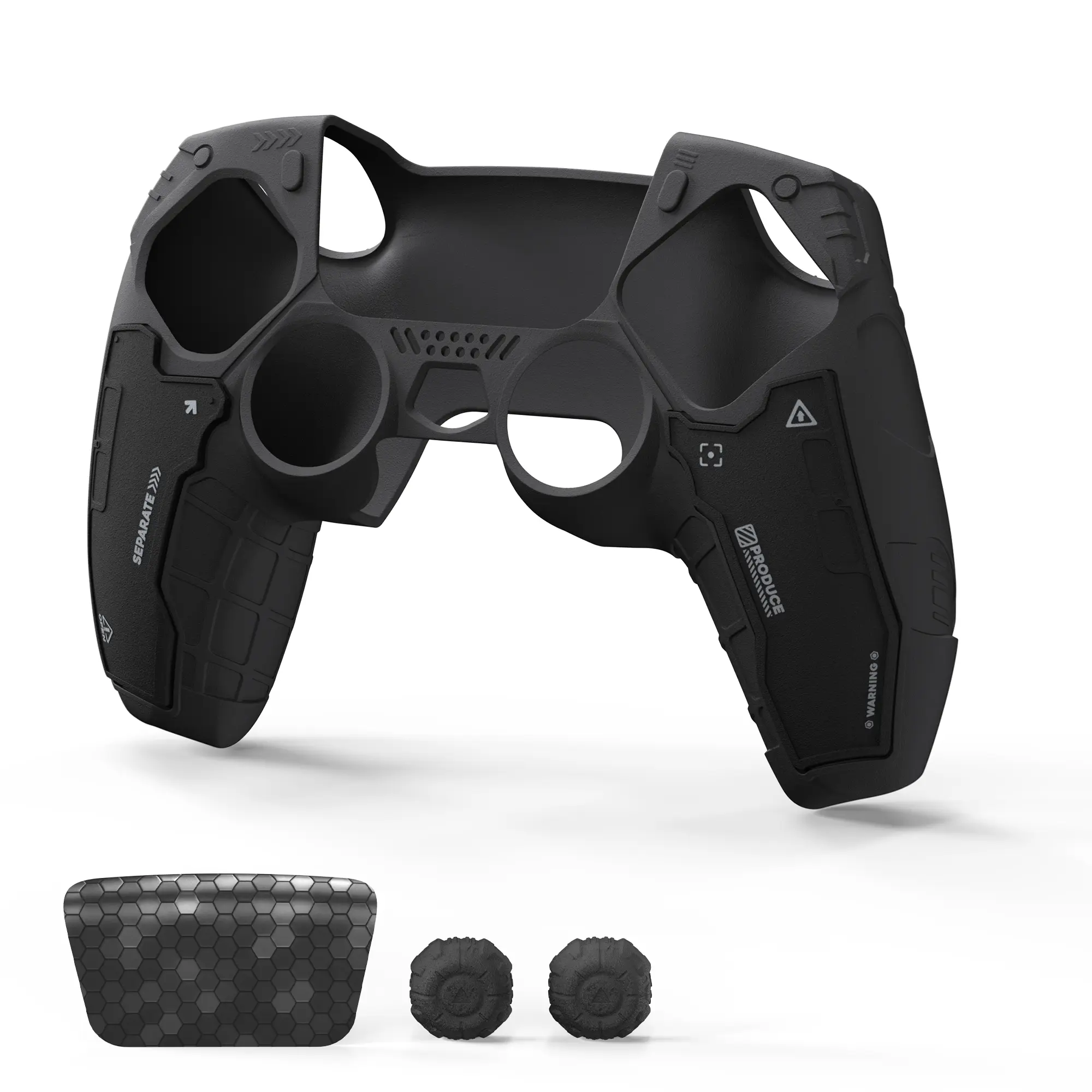 GeekShare G.S.TAC Tactical PS5 Controller Skin Set - Anti-Slip Silicone Protective Cover for PS5 Wireless Controller, 2 Thumb Grip Caps, 2 Stickers for Monster Hunter Wilds | Gaming Accessories, Game Peripherals, Protection, Gaming Items, Controller Grips