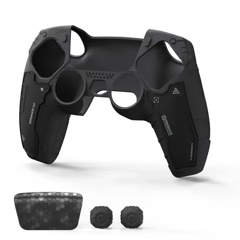 GeekShare G.S.TAC Tactical PS5 Controller Skin Set - 1 Silicone Skin, 1 Pair Anti-Slip Controller Grips (Standard Version), 2 Customized Monster Hunter Wilds Stickers, Durable Game Peripherals, PS5 Accessories,techvibes