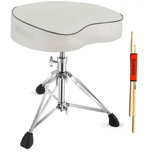 5 Core Drum Throne 4" Padded Guitar Stool Drummer Chair Adjustable Seat
