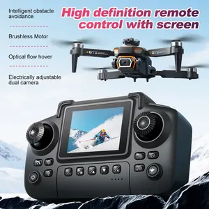 4K drone friendly for beginners, featuring a screen remote control, high-definition real-time transmission, intelligent obstacle avoidance, brushless motors, light-flow hovering, dual cameras with electronic controls—effortlessly capture cinematic outdoor