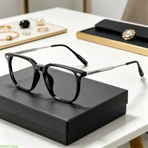 Unisex Blue Light Blocking Glasses Square TR90 frames with chic gold details! Ultra-lightweight, perfect for work, gaming, or everyday use.