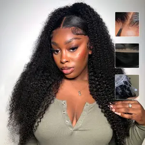 [NEW IN]CheetahBeauty Wear and Go Glueless Wigs Human Hair 7x6 HD Lace Kinky Curly/Water/Deep/Body/Burseme Curly Wigs With Drawstring Pre Plucked Pre Cut With Baby Hair Glueless Wig For Women