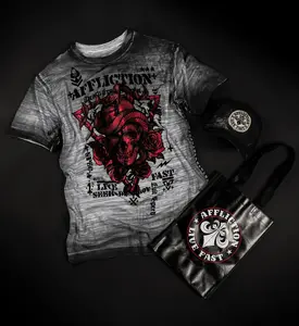 Affliction Men's Mystery Shirt and Hat