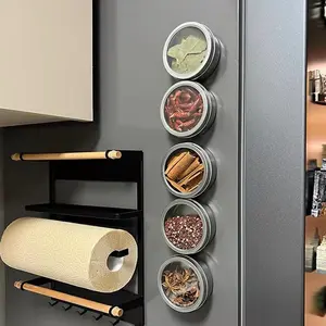 Magnetic Spice Box Kitchen Moisture-Proof Spice Jar Star Anise Aniseed Storage Box Household Transparent Spice Sealed Jar