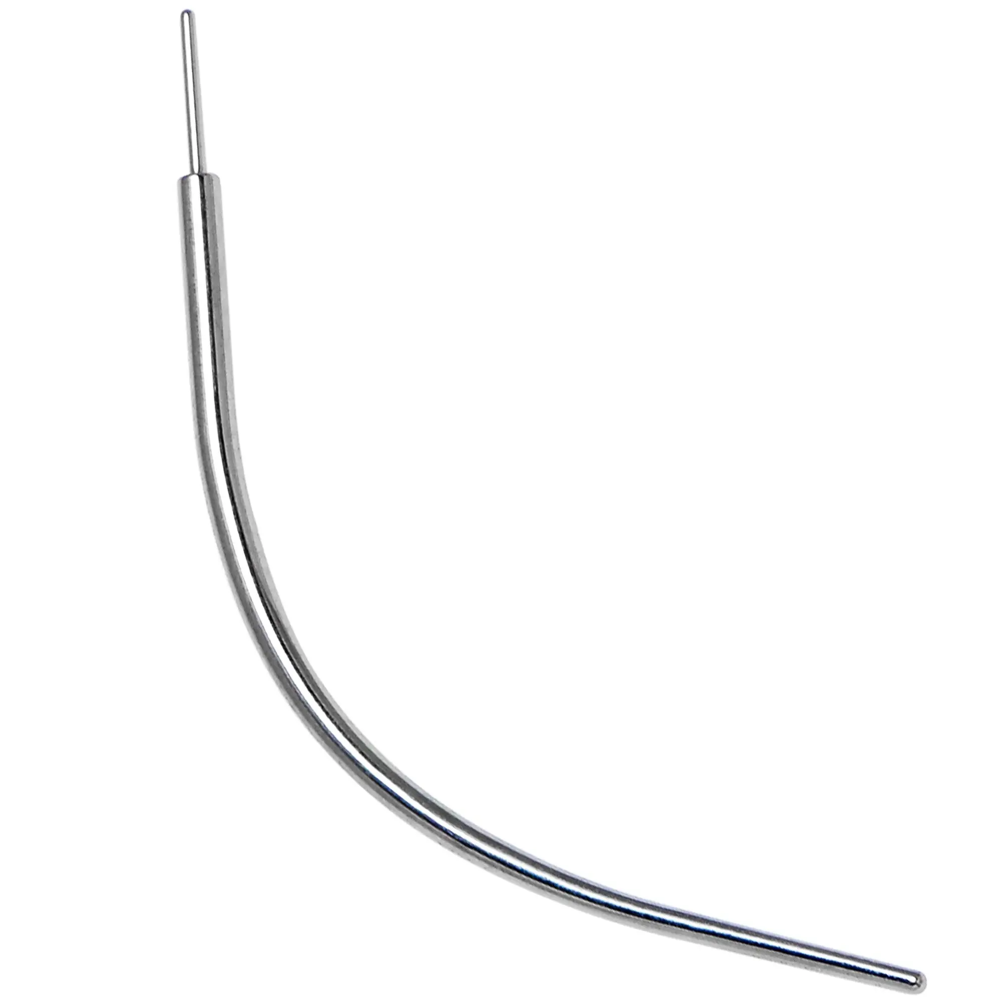 Stainless Steel Curved Insertion Tool - Threadless Insertion Pin Taper for Flat Pierced Jewelry, Body Jewelry with Flat Back, Stainless Steel Resists Rust & Threadless Ease