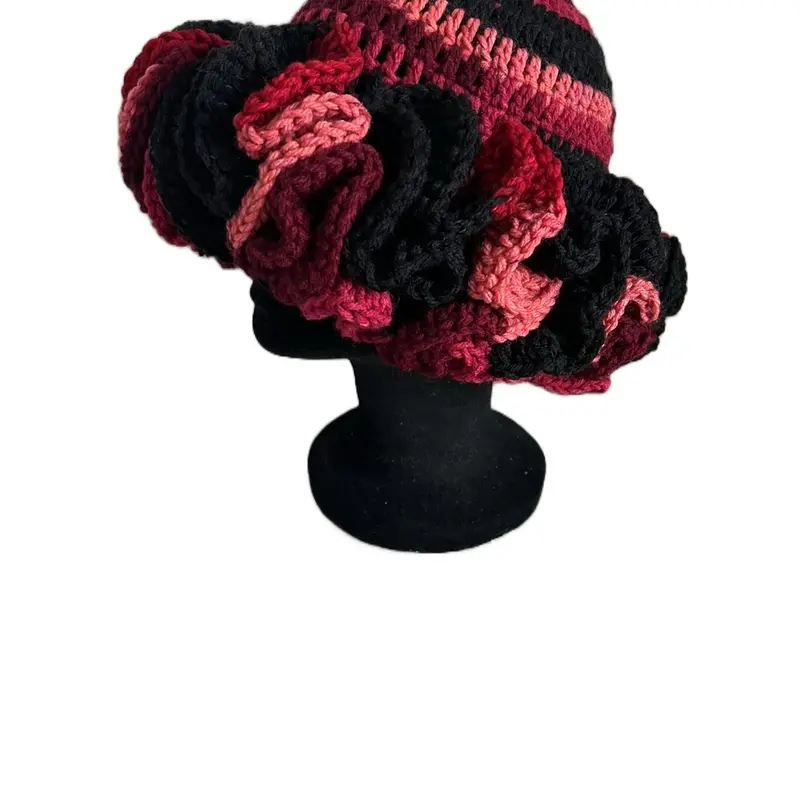 帽子 BELOVED GINGHAMCHECK FRILL BEANIE Gender Neutral Textured Crochet Beanie Pattern — Rebekah Haas Crochet