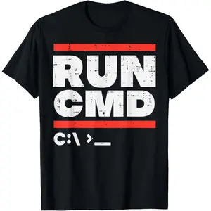 Run Cmd System Administrator Programmer Sysadmin Men Women T-Shirt,Made in USA