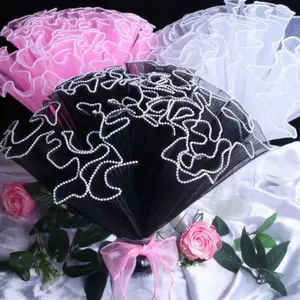Mesh flower wrapping paper, Valentine’s Day anniversary birthday flowers Rose Decoration