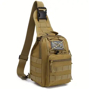 New outdoor tactical chest bag, Oxford cloth, lightweight | multi-function | large capacity, a must-have for men and women hiking, urban exploration, daily commuting, can accommodate a variety of outdoor related accessories, Thanksgiving, Halloween gifts