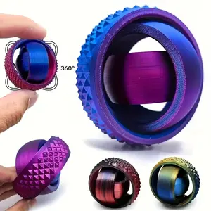 3D Printed Fidget Spinner Toy, Stress Relief Rotating Gyroscope, Cool Round Transforming Ball, Fun Perfect for Anxiety Reduction