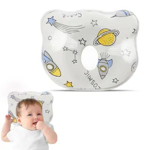 Memory Foam Baby Pillow,Cute Cartoon Bear Soft and Cozy Pillow, Breathable Bedding Set for Infants for Small Boys and Girls Prevent Flat Head