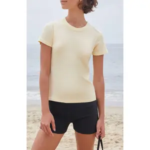 John Galt Women's Yellow Hailie Short Sleeve Top