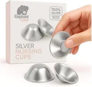 Elephant Care Silver Breast Nursing Cups  - 999 Silver - Silverette Soothing Nursing Breast Cover