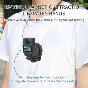 Magnetic Chest Mount with Neck Strap, Quick Release Tripod Stand for Gopro, Insta360, Dji Osmo, Wearable Action Camera, Sports Camera Accessories Kit