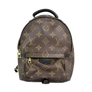 Pre-owned Louis Vuitton Leather Backpacks Mini Palm Springs Monogram Canvas Backpack