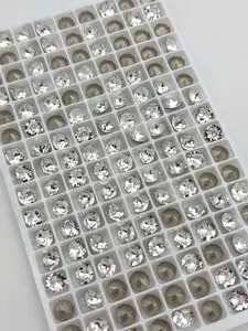 Luxe 6mm Round Shape Foiled Pointed Back Rhinestones for Nails Arts and DIY