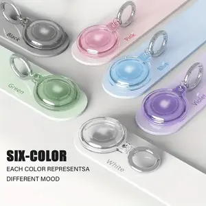 New transparent Apple AirTag tracker protective case, full-coverage waterproof shell for positioning and anti-loss, keychain compatible, suitable for Apple AirTag trackers