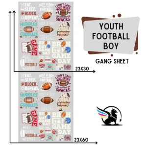 Youth Football Boy | Premade DTF Transfer Gang Sheet For Graphic Tees