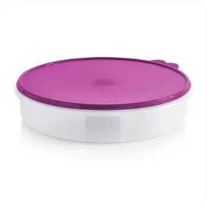 Tupperware 12" Pie Round Keeper Round Freezer Container Leakproof Airtight