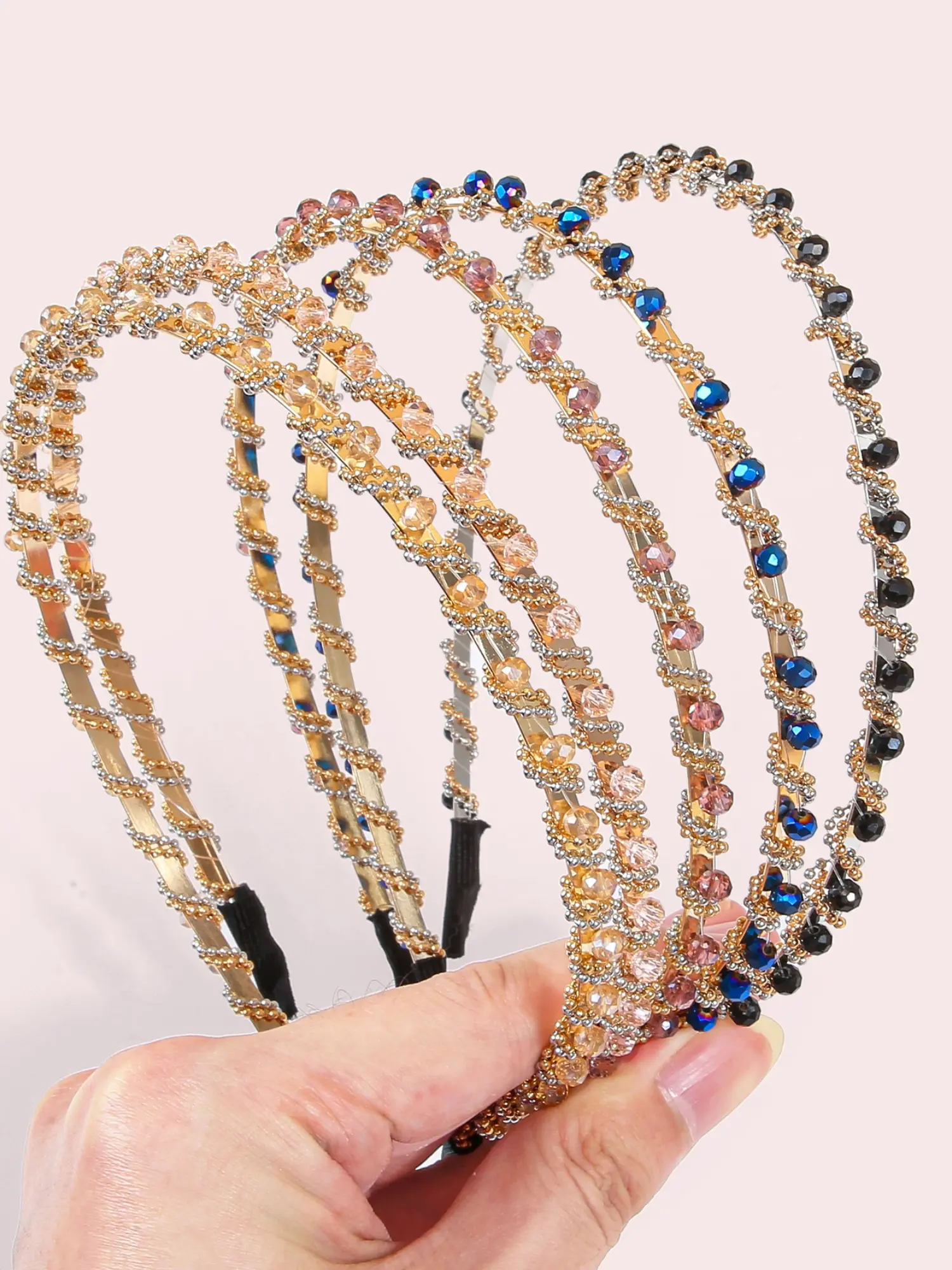 6-Piece Elegant Rhinestone with Teeth, Perfect for Girls' Parties and Gatherings, Shiny Fashion Accessory for Events, Sparkling Flower Headbands, Headband Set