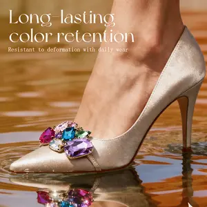 2pcs Shoe Clips Fashion Crystal Rhinestone Crystal Colorful Shoes Pendants Jewelry Wedding Women's High Heel Rhinestone Shoe Buckles Decorations scarf head wrap padrino hats pins Lapel Pin Emotional Support Badge Multicam Camo purple bandana la skully cap