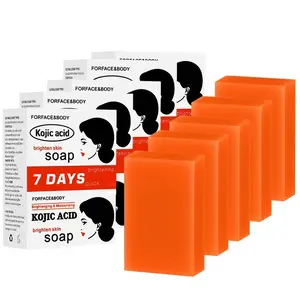 5 Pack Kojic Acid Soap, Handmade Soap Kit, Deep Cleaning Hydrating Moisturizing Bath Soap, Face Wash, Shower Oil Gel, Body Bath Gel, Facial Cleanser