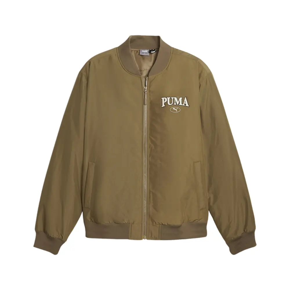 PUMA Mens Squad Bomber Jacket Athletic Outerwear Casual - Brown
