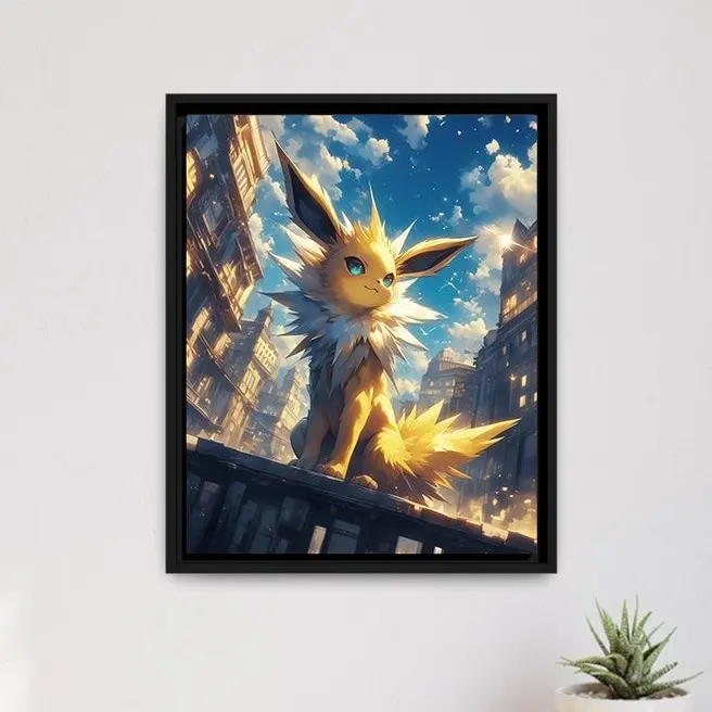 Jolteon Poster, Japanese Style, Legendary Artwork, Unframed Wall Art, Bedroom Decor, Home Decor