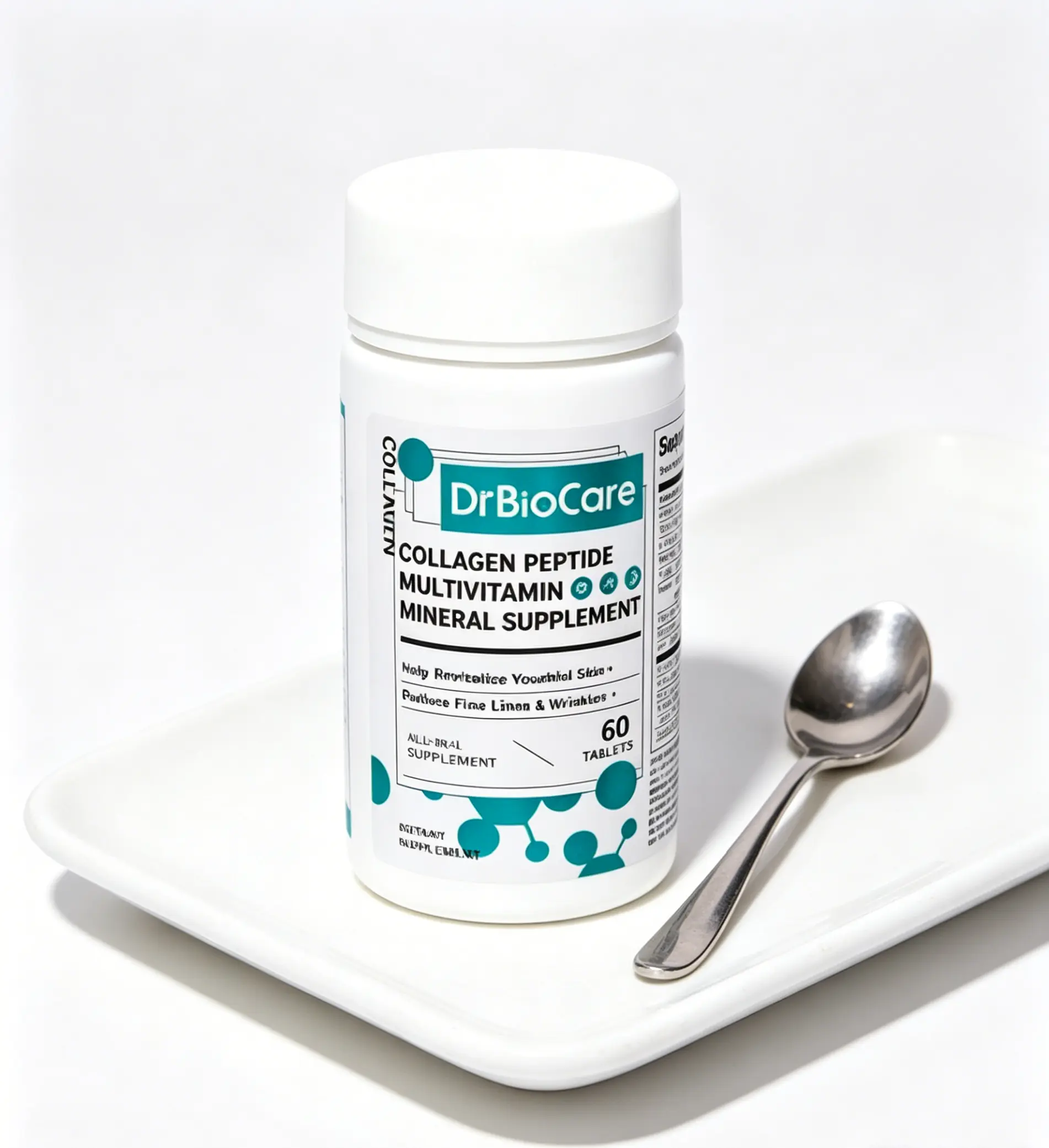 DrBioCare Nutritional Complete Health Dietary Tablet - Edible Collagen, Probiotics, Multivitamins for Daily Support, Beauty Products for Skin Care