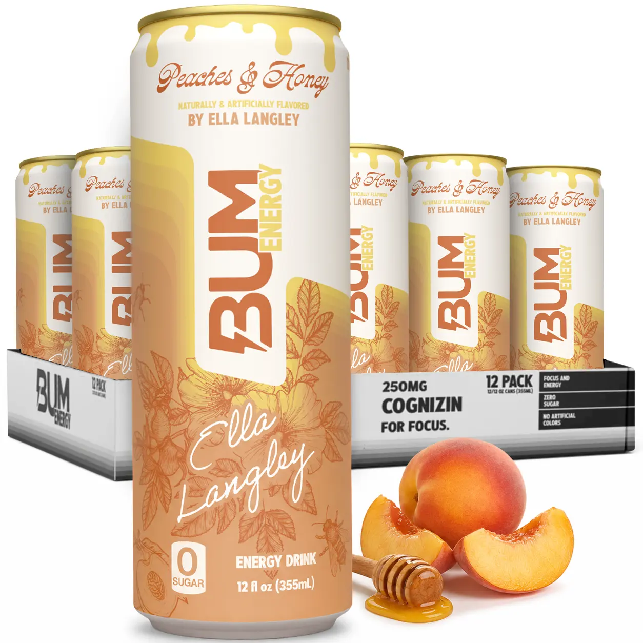 BUM Energy Drink – Sugar Free Energy Drink with Natural Caffeine & Cognizin for Energy & Focus – Clean Energy Beverage – 12 oz Cans (12 Pack)
