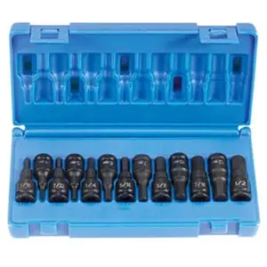 212 MAIN GY1298HC 3/8" Drive 13-Piece Metric/SAE Combo Hex Bit Socket Wrench Set - Impact Socket Combination Tool for Cycling, Outdoor Recreation