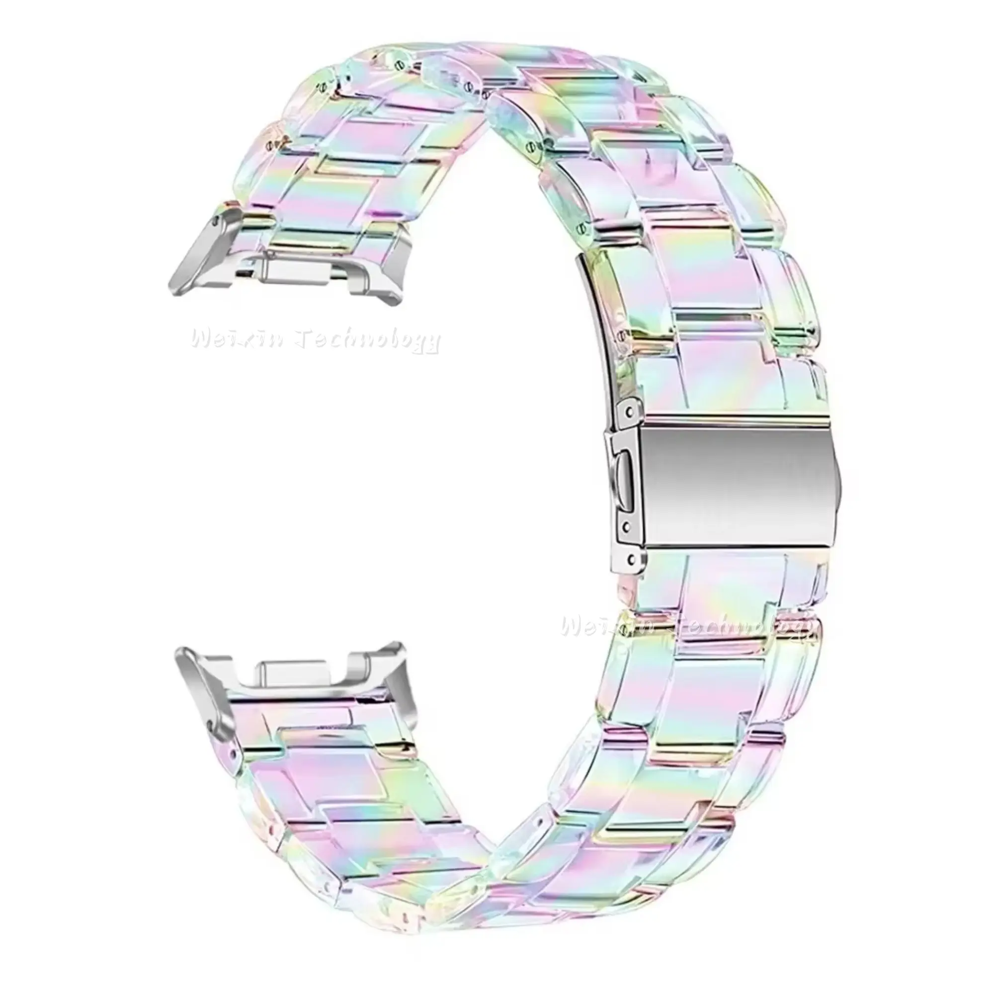 Transparent resin strap suitable for Samsung Galaxy Watch 8 Classic 46mm bracelet strap suitable for Galaxy Watch 8 40mm 44mm, colorful resin strap for women, elegant strap, Smart Watch Straps, Smartwatch Strap, Smart Watch Accessories