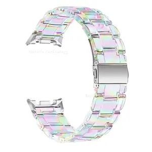 Transparent resin strap suitable for Samsung Galaxy Watch 8 Classic 46mm bracelet strap suitable for Galaxy Watch 8 40mm 44mm, colorful resin strap for women, elegant strap, Smart Watch Straps, Smartwatch Strap, Smart Watch Accessories