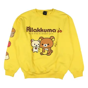 Dumbgood San-X Adult Rilakkuma and Korilakkuma Oversized Crewneck Pullover Sweatshirt